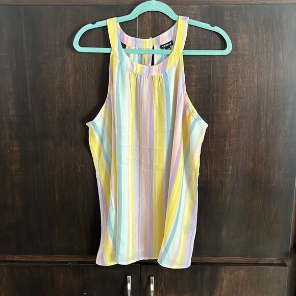 NWT TORRID GAUZE GODDESS NECK TANK SIZE 10/L - Picture 2 of 6